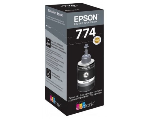 Cartucho ecotank epson t774140 negro 140ml