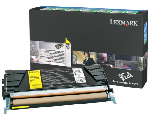 Lexmark C522, C524, C53x Yellow Return Program Corporate Cartridge