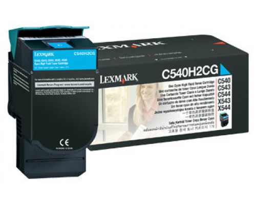 Lexmark C54x, X54x Cartucho toner cian Alto Rendimiento (2K)
