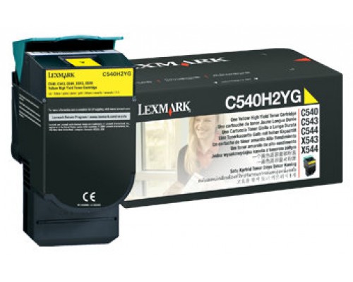 Lexmark C54x, X54x Cartucho de toner amarillo Alto Rendimiento (2K)
