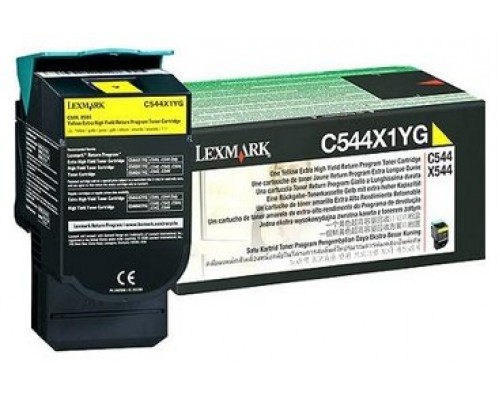 LEXMARK C544/X544 Toner Amarillo Extra Alto Rendimiento Retornable
