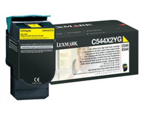 Lexmark C544/546, X544/546 Cartucho toner amarillo Extra Alto Rendimiento (4K)