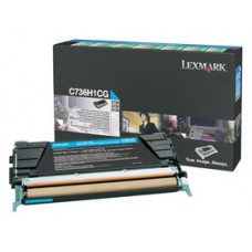 LEXMARK C-736, X-736/738 Toner Cian Alto rendimiento Retornable