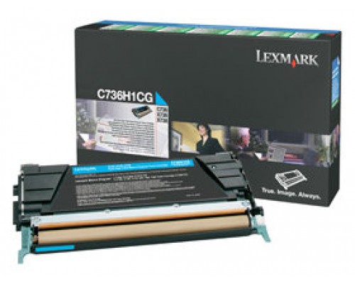 LEXMARK C-736, X-736/738 Toner Cian Alto rendimiento Retornable