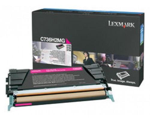 Lexmark C736, X736, X738  Cartucho de toner magenta Alto Rendimiento (10K)