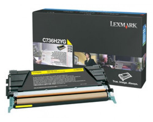 Lexmark C736, X736, X738 Cartucho de toner amarillo Alto Rendimiento (10K)