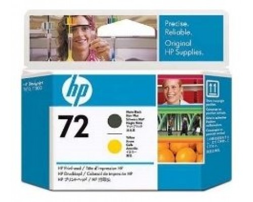 CABEZAL HP 72 NEGRO MATE Y AMARILLO