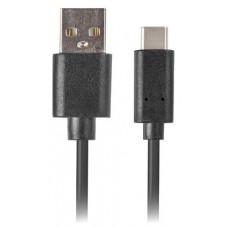 CABLE LANBERG USB C MACHO A USB A 2.0 MACHO 3M QC 3.0 NEGRO