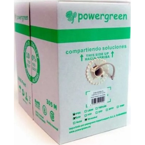 BOBINA DE CABLE PEPEGREEN CAT5e 100M FLEXIBLE
