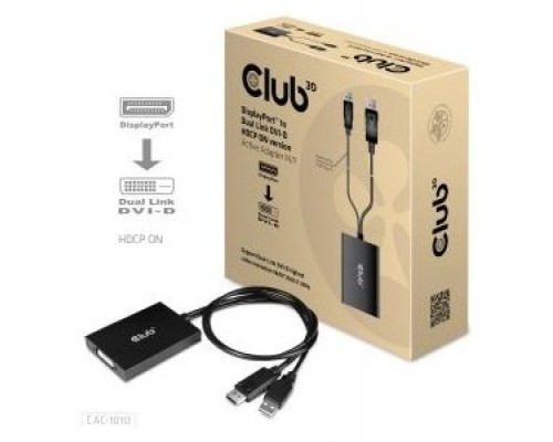 ADAPTADOR ACTIVO CLUB3D DP A DVI-D HDCP ON