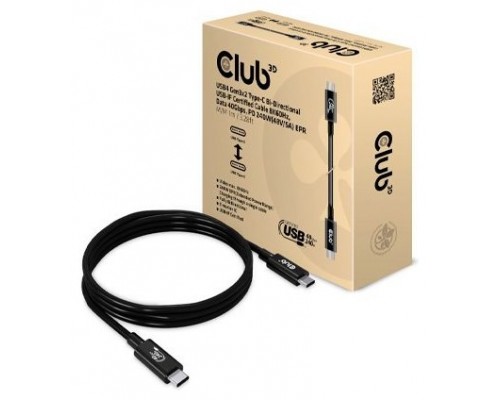 CABLE CLUB3D CERTIFICADO USB4 GEN3X2 TIPO-C 1M