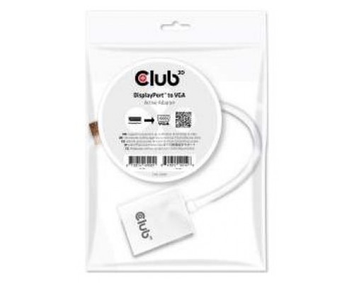ADAPTADOR ACTIVO CLUB3D  DP A VGA WHITE