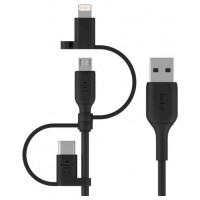 Belkin BOOST CHARGE cable USB 1 m USB A USB C/Micro-USB B/Lightning Negro