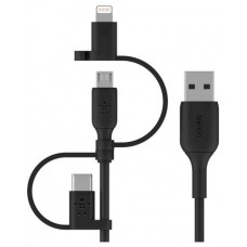Belkin BOOST CHARGE cable USB 1 m USB A USB C/Micro-USB B/Lightning Negro-MR7 Belkin BOOST CHARGE cable USB 1 m USB A USB C/Micro-USB B/Lightning Negro
