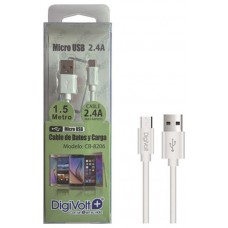 CABLE MICROUSB a USB PARA MOVILES 2.4A CB-8206 1,5m