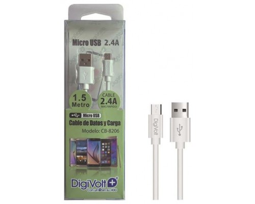 Cable Microusb A Usb Para Moviles 2.4a Cb-8206 1,5m