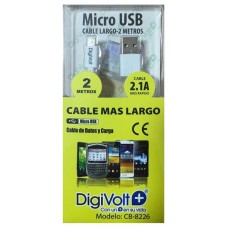 CABLE MICROUSB  a USB    LARGO 2 METROS CB-8226