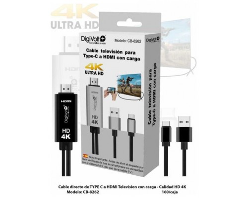 Cable Mhl Usb-c A Hdmi Para Smartphones Con Usb-c