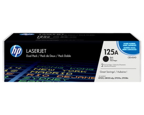 HP Laserjet CP1210, CM131 Toner negro nº125A (Pack 2)