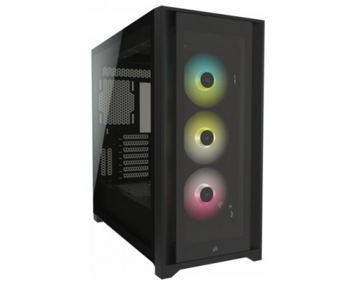 CAJA ATX SEMITORRE CORSAIR iCUE 5000X RGB CRISTAL