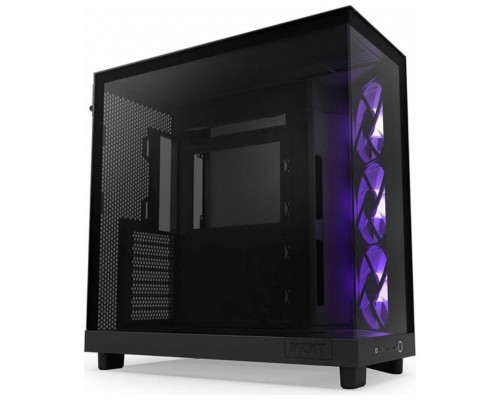 CAJA ATX SEMITORRE NZXT H6 FLOW RGB NEGRA CRISTAL