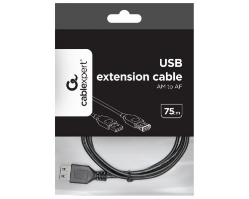 CABLE USB GEMBIRD DE EXTENSION MACHO-HEMBRA 0.75M