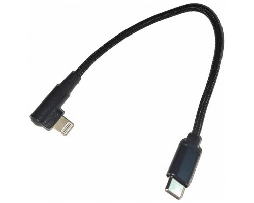 CABLE GEMBIRD USB CM-8PIN DE 8 PINES TRENZADO DE ALGODON EN ANGULO, 0,2 M,NEGRO