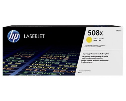 HP Laserjet M553 Toner 508X Amarillo Alta 9.500 paginas alta capacidad