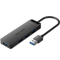 HUB 4 PUERTOS USB 3.0 4xUSB 1xUSB-C PD NEGRO VENTION (Espera 4 dias)-1SX HUB 4 PUERTOS USB 3.0 4xUSB 1xUSB-C PD NEGRO VENTION (Espera 4 dias)