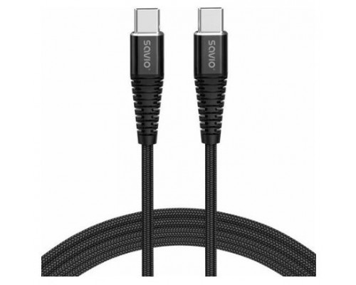 CABLE USB-C A USB-C SAVIO 5A 2M CL-160