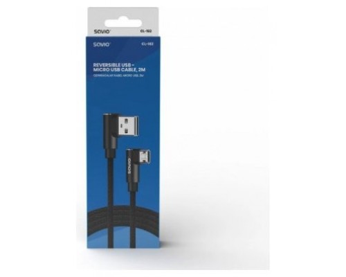 CABLE REVERSIBLE USB SAVIO MICRO A USB-A 1M CL-161