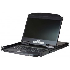 Aten CL3108 consola de rack 47 cm (18.5") 1366 x 768 Pixeles Metal, De plástico Negro 1U