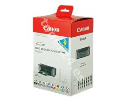 Multipack canon cli - 42bk - c - m - y - pm - pc - gy - lgy pack 8