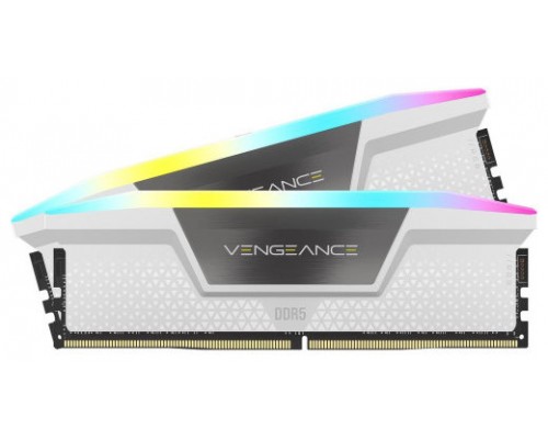 MEMORIA CORSAIR DDR5 32GB 2X16GB PC6000 VENGEANCE RGB BLANCA CMH32GX5M2B6000Z30W