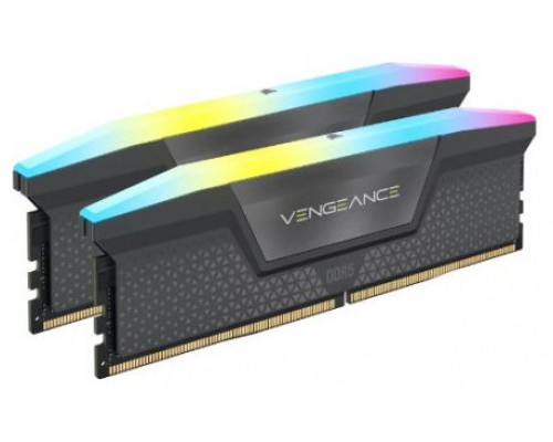 MEMORIA CORSAIR DDR5 64GB 2X32GB PC5600 VENGEANCE RGB CMH64GX5M2B5600Z40K