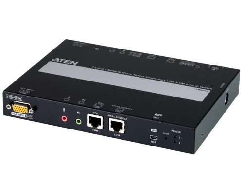 Aten 1 switch KVM a través de IP VGA de un solo puerto para acceso a recurso compartido local/remoto