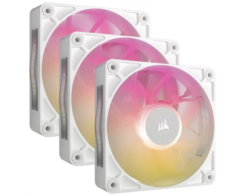 VENTILADOR CAJA CORSAIR RX RGB MAX Series, iCUE LINK RX120 RGB MAX White, 120mm RGB Fan, Triple Fan Kit CO-9051038-WW