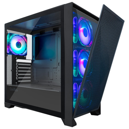CAJA ATX COOLBOX GAMING GE2000 DUALVIEW BLACK