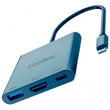 COOLBOX MINIDOCK C31 ALUMINIO USB-C A HDMI 4K/USB-A/USB-C 3.2 GEN1 PC/MAC/CONSOLAS