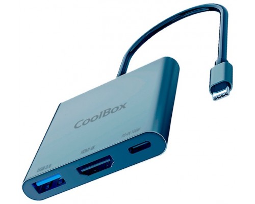 COOLBOX MINIDOCK C31 ALUMINIO USB-C A HDMI 4K/USB-A/USB-C 3.2 GEN1 PC/MAC/CONSOLAS
