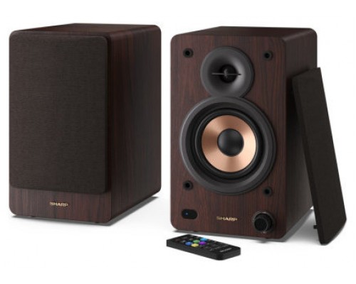 Sharp BOOKSHELF SPEAKERS De 2 vías Marrón Inalámbrico y alámbrico 60 W