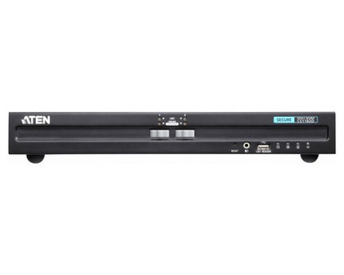 ATEN Switch KVM seguro DVI USB de 2 puertos (compatible con PSS PP v3.0)