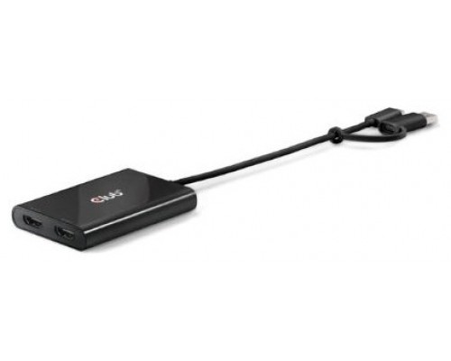 VIDEO SPLITTER CLUB3D USB-C A DUAL HDMI