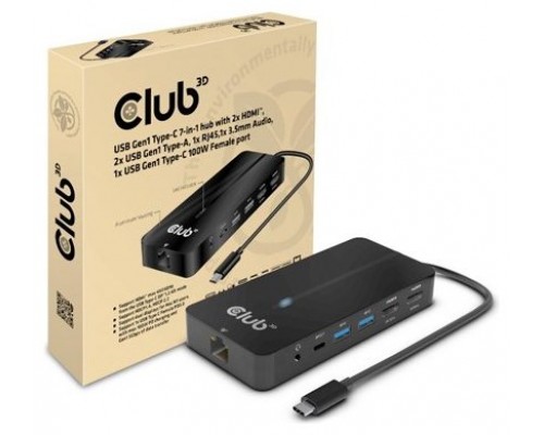 HUB USB CLUB3D GEN1 TIPO-C 7 EN 1