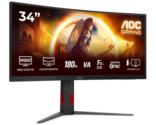 MONITOR GAMING AOC CURVO WQHD 180Hz CU34G4 (Espera 4 dias)