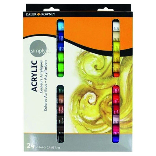 SET PINTURA ACRÍLICA 24X 12ML SIMPLY DALER ROWNEY D126500024 (Espera 4 dias)-SX3 SET PINTURA ACRÍLICA 24X 12ML SIMPLY DALER ROWNEY D126500024 (Espera 4 dias)