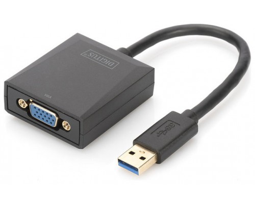 ADAPTADOR DIGITUS USB 3.0 - VGA ADAPTADOR INPUT USB OUTPUT VGA 1080p