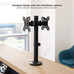 SOPORTE DE MESA TOOQ DB1132TN-B PARA 2 PANTALLAS