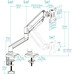 Tooq Soporte mesa DB1334TNR-W 1 brazo 13-34 Blanco-IA4 Tooq Soporte mesa DB1334TNR-W 1 brazo 13-34 Blanco
