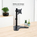 SOPORTE DE MESA CON BASE TOOQ DB1701TN-B PARA 1-DN5 SOPORTE DE MESA CON BASE TOOQ DB1701TN-B PARA 1